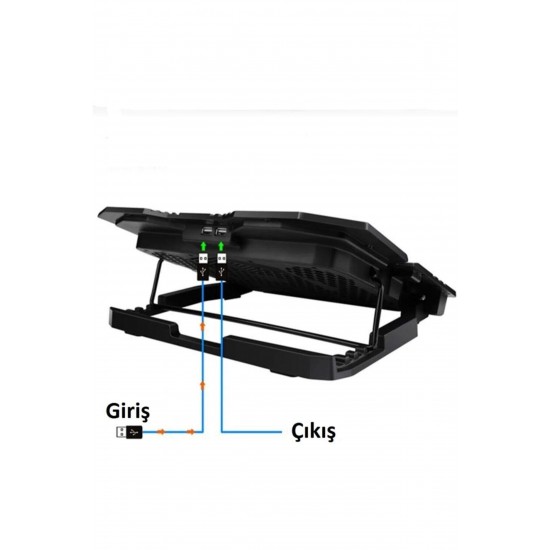 Frisby FNC-5235ST GS6 Notebook Soğutucu (6xFan) LCD Kontrol Panel Metal Izgara 5 Kademeli Yükseklik