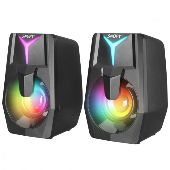 Snopy SN-X22 STYLE 2.0 Multimedia Led Işıklı 3W-2 Siyah USB Gaming Speaker Snopy SN-X22 STYLE 2.0 Multimedia Led Işıklı 3W-2 Siyah USB Gaming Speaker