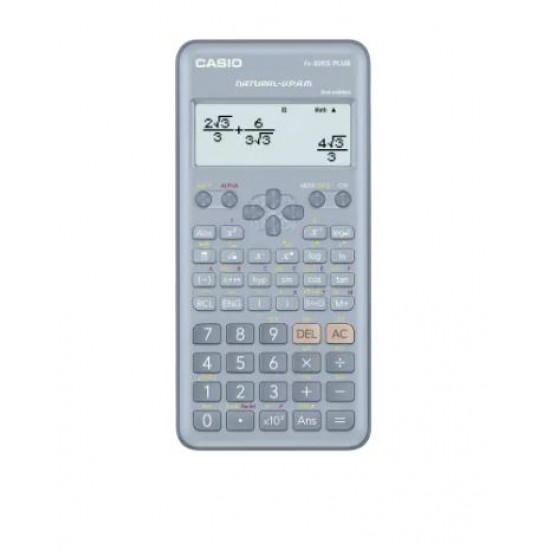 Casio FX-82ES Plus Mavi Bilimsel Fonksiyonlu Hesap Makinesi 2.Versiyon