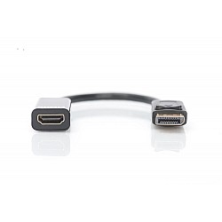 Digutus AK-340400-001-S DisplayPort (DP)  HDMI DP Erkek - HDMI Tip A Dişi, 0.15 metre, siyah
