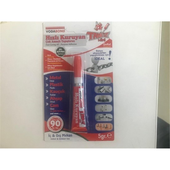 Vodobond Tamir Et 5gr (Metal-Plastik-Kauçuk-Ahşap-Cam) Vodobond Tamir Et 5gr (Metal-Plastik-Kauçuk-Ahşap-Cam)