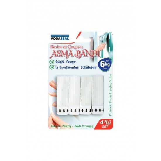 Vodaseal Resim Çerçeve Asma Bandı (6kg Taşır İz Bırakmaz) 4lü