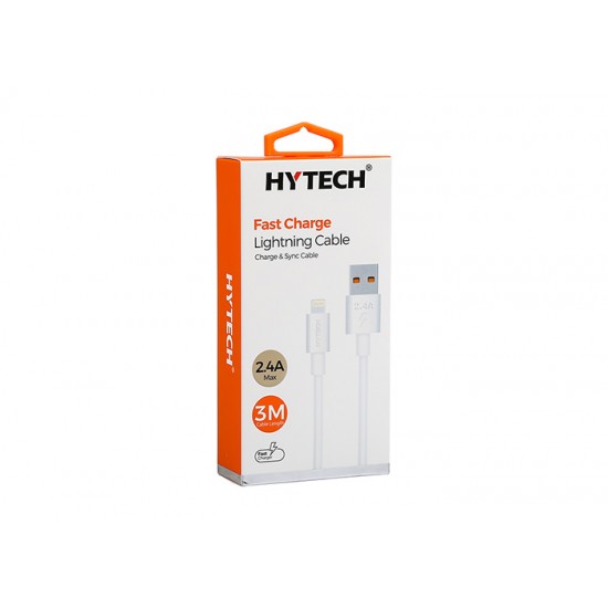 Hytech HY-X99 3m 2.4A Usb to Lightning Beyaz Data + Sarj Kablosu Hytech HY-X99 3m 2.4A Usb to Lightning Beyaz Data + Sarj Kablosu
