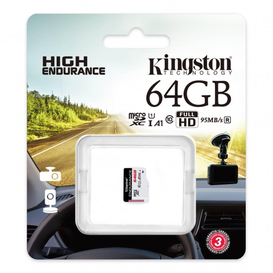 Kingston SDCE-64GB 64GB microSDXC Endurance 95R-30W C10 A1 UHS-I Card Only Hafıza Kartı