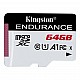 Kingston SDCE-64GB 64GB microSDXC Endurance 95R-30W C10 A1 UHS-I Card Only Hafıza Kartı