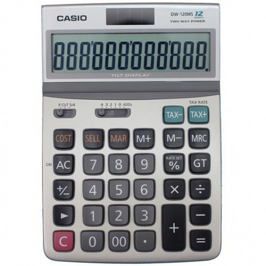 Casio DW-120MS Oynar Başlıklı 12 Hane Masa Üstü Hesap Makinesi