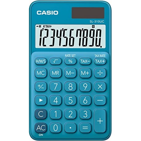 Casio SL-310UC-BU Cep Tipi 10 Hane Mavi Hesap Makinesi