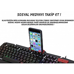 Everest KB-R800 METAFOR USB Gökkuşağı Aydınlatmalı Q Metal Yüzey Gaming Oyuncu Klavyesi