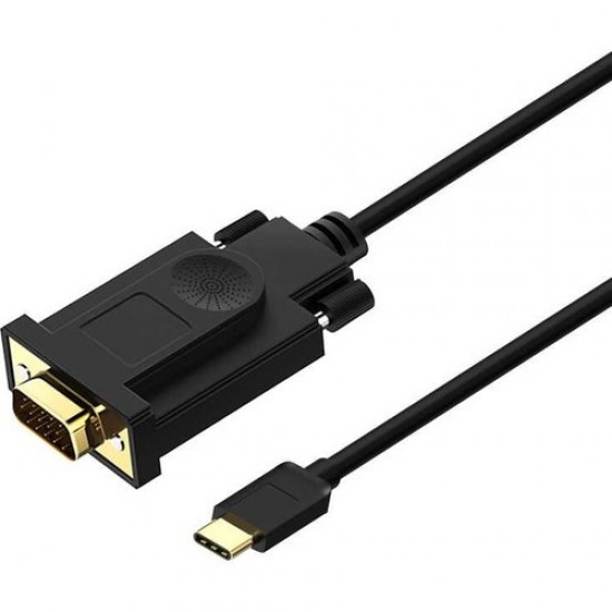 Qgeem QG-UA17 1.8m USB Type-C to Erkek VGA Kablo