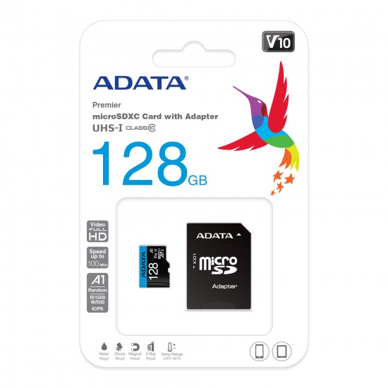 Adata 128GB Premier microSDXC Card with Adapter UHS-I Class10 V10 Hafıza Kartı