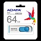 Adata C008-64GB 64GB USB2.0 Classic (White + Blue) Flash Bellek