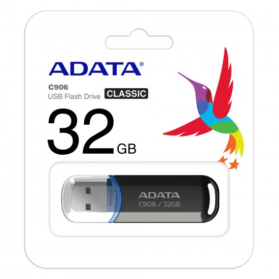 Adata C906-32GB 32GB USB2.0 Classic Black Flash Bellek Adata C906-32GB 32GB USB2.0 Classic Black Flash Bellek