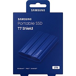 Samsung 2TB T7 Shield Usb 3.2 (Okuma 1050MB - Yazma 1000MB) Mavi Taşınabilir SSD Disk MU-PE2T0R-WW