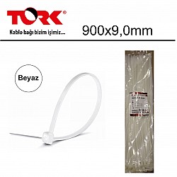 Tork TRK-900-9,0mm Beyaz 100lü Kablo Bağı