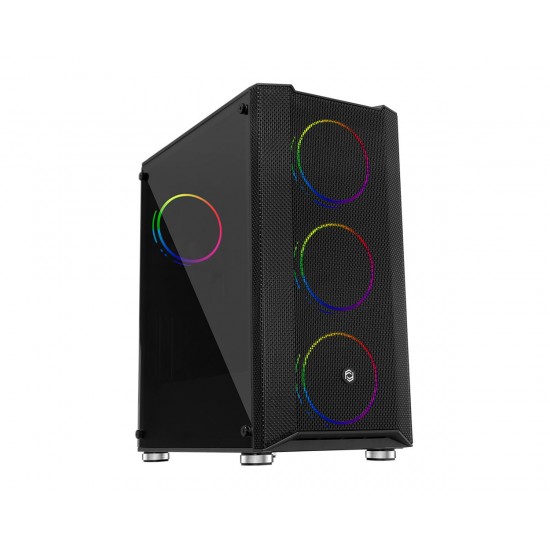 Frisby FC-9405G PANDA Gaming Kasa (Double Slim Ring RGB Fan + 650W 80+)