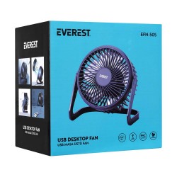 Everest EFN-505 Masaüstü Lacivert Usb Fan (145mmx141mmx105 mm)