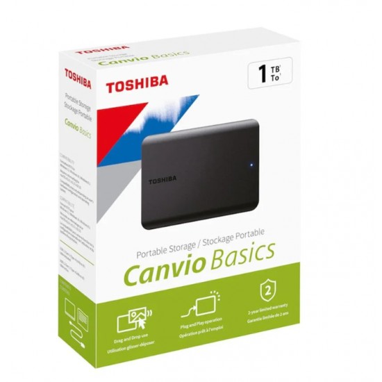 Toshiba 1TB Canvio Basic 2.5" Gen1 USB 3.2 Harici Harddisk (HDTB510EK3AA)