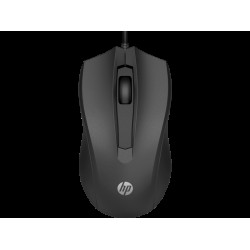 HP 100 6VY96AA Siyah Optik Kablolu Mouse 1.600 DPI Hassas Optik Sensörü