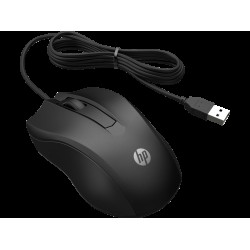 HP 100 6VY96AA Siyah Optik Kablolu Mouse 1.600 DPI Hassas Optik Sensörü