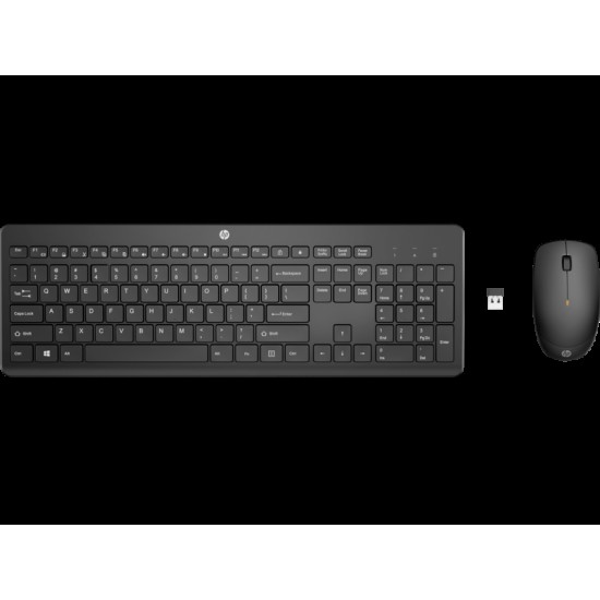 HP 235 1Y4D0AA Siyah Kablosuz Klavye Mouse Seti 2,4 GHz 1600 DPI (2 x AAA (keyboard); 1 x AA Mouse)