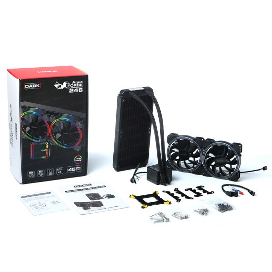 Dark DKCCW246 AquaForce W246 240mm Fixed RGB LEDli Sıvı Soğutma Dark DKCCW246 AquaForce W246 240mm Fixed RGB LEDli Sıvı Soğutma