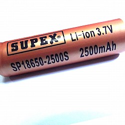 Supex ICR18500-1500MA 3.7V 10C Lityum ion Pil