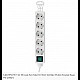 S-link SPG-F05 1.5m 306 Joule Euro Soket 3G1.0mm Tam Bakır 5li Akım Korumalı Beyaz Priz Çoklayıcı