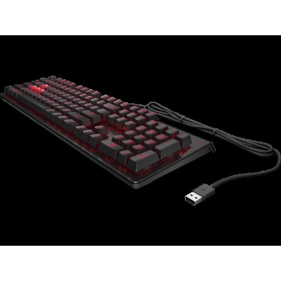 HP 6YW76AA Omen Encoder LED Kablolu Mekanik Oyuncu Klavyesi  RGB (Cherry MX Red)