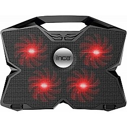 Inca INC-3280 3 Tutacaklı 4 Fanlı Led Işık 11"-17" Led Notebook Soğutucu( Fan Hızı Ayarlama Dümesi)