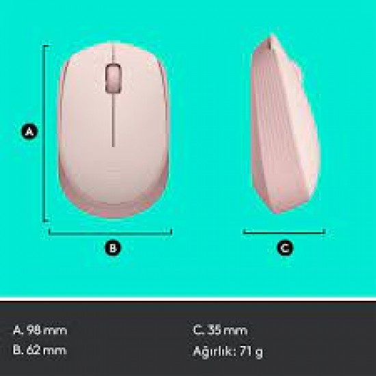 Logitech 910-006865 M171 Kablosuz Pembe Mouse