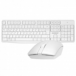 Everest KM-7500 Beyaz Kablosuz Q Multimedia Klavye + Mouse Set