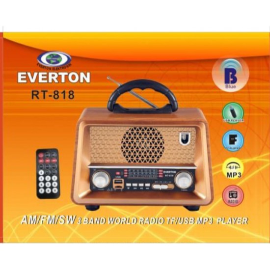 Everton RT-818  Bluetooth-USB-SD-FM Nostaljik Radyo