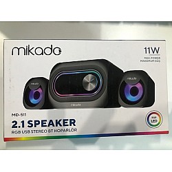 Mikado Md-511 5w+3wx2 Usb Rgb Ledli 2+1 Gaming Speaker (11 W)