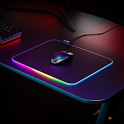 Rampage Pulsar MP-21 Siyah 252-328-3mm RGB Ledli Gaming Mouse Pad