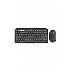 Logitech 920-012245 Grafit Pebble 2 Combo Çoklu Sessiz Kablosuz Türkçe Q Klavye Mouse Seti