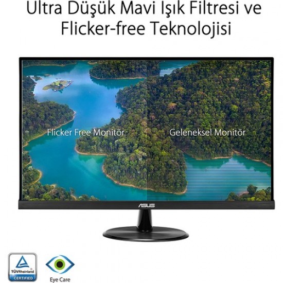 Asus 27" VP279HE 75HZ 1MS (Hdmi+Analog) Çerçevesiz Full HD IPS Vesa Monitör