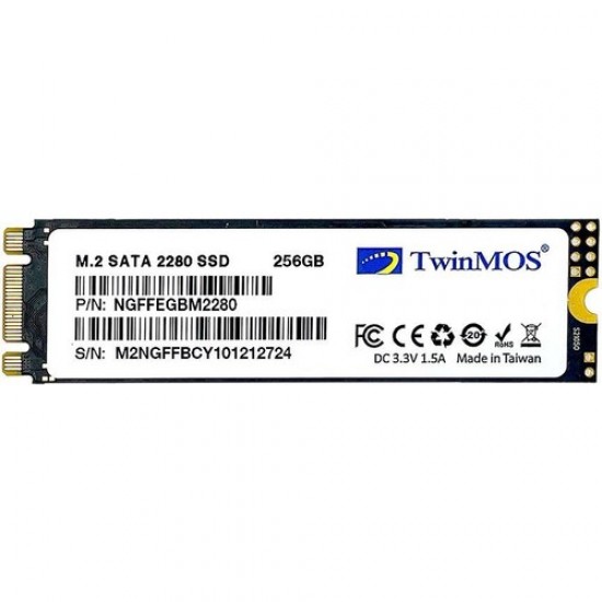 TwinMOS 256GB NGFFEGBM2280 M.2 2280 SATA3 SSD (580Mb-550Mb-s) 3DNAND Ssd Disk