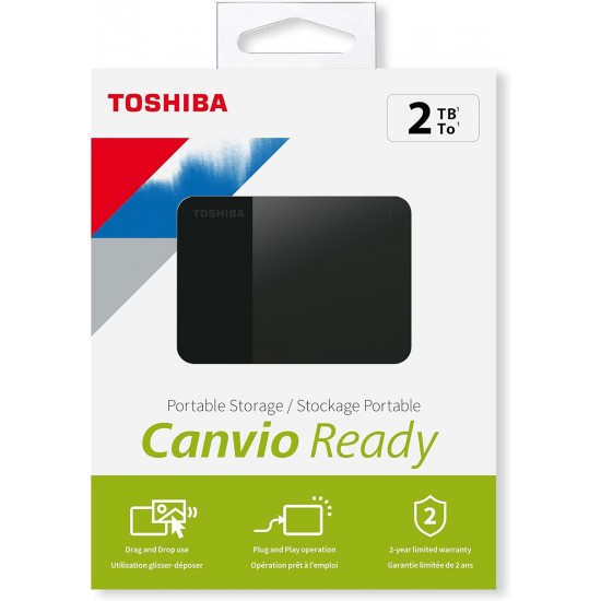 Toshiba 2TB Canvio Ready 2.5" Gen1 USB 3.2 Harici Harddisk (HDTP320EK3AA)