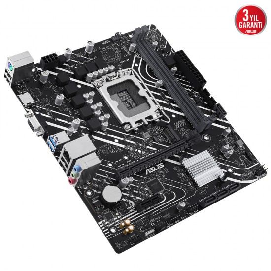 Asus Prime H610M-K Intel Soket LGA1700 DDR5 5600MHz mATX Gaming (Oyuncu) Anakart