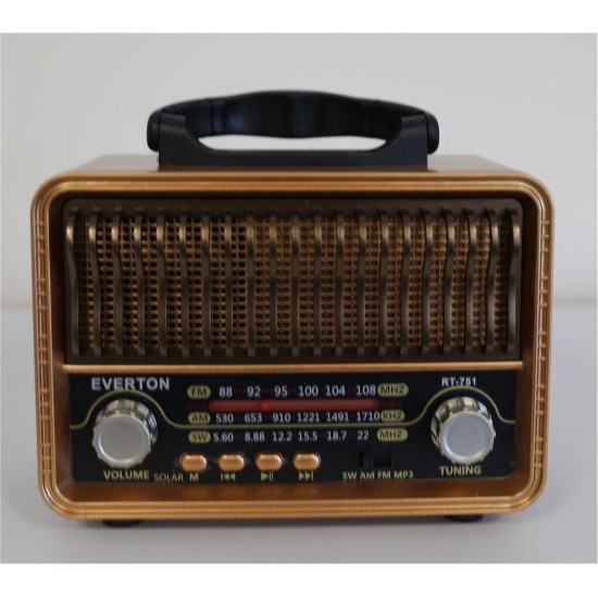 Everton Rt-751 -Fm-Am-Sw-Usb-Tf Card-Aux Nostaljik Radyo Solar (Güneş Paneli) Everton Rt-751 -Fm-Am-Sw-Usb-Tf Card-Aux Nostaljik Radyo Solar (Güneş Paneli)