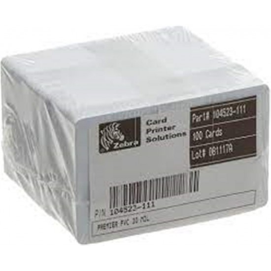Zebra 104523-111 Zebra Baskısız PVC Kart 100 lü Paket Zebra 104523-111 Zebra Baskısız PVC Kart 100 lü Paket