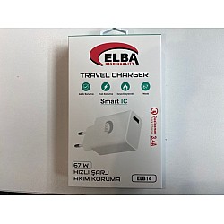 Elba ELB14 Elb-67w USB 67w 3.4A Hızlı Şarj Akıllı Koruma -Isıya Dayanıklı EV Şarj Kafa