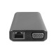 Hytech HY-USBC32 4K-2K Ultra HD Gri Metal 5x USB2.0-USB3.0 100M RJ45 PD, TypeC Data, ö Hytech HY-USBC32 4K-2K Ultra HD Gri Metal 5x USB2.0-USB3.0 100M RJ45 PD, TypeC Data, ö