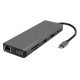 Hytech HY-USBC32 4K-2K Ultra HD Gri Metal 5x USB2.0-USB3.0 100M RJ45 PD, TypeC Data, ö Hytech HY-USBC32 4K-2K Ultra HD Gri Metal 5x USB2.0-USB3.0 100M RJ45 PD, TypeC Data, ö