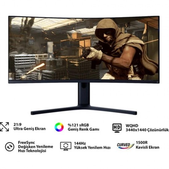 Xiaomi Mi 34" BHR5126CN 4ms 144Hz Freesync Premium Va Wqhd Curved Gaming (Oyuncu) Monitör