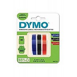 DYMO S0847750 Kabartma Şerit, 9 mmx3 mt  3 lü Bls K-S-M