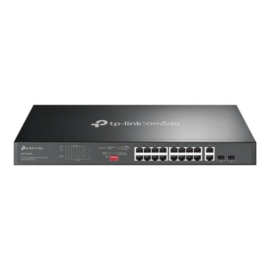 Omada Tp-Link DS1018GMP 16 Port 10-100-1000 Poe+ Switch 2 Port SFP Çelik Kasa Rack Mount Omada Tp-Link DS1018GMP 16 Port 10-100-1000 Poe+ Switch 2 Port SFP Çelik Kasa Rack Mount