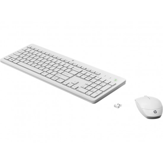 HP 230 3L1F0AA Kablosuz Klavye & Mouse Kombo Beyaz 1600dpı (2 x AAA (keyboard); 1 x AA (mouse)