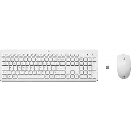 HP 230 3L1F0AA Kablosuz Klavye & Mouse Kombo Beyaz 1600dpı (2 x AAA (keyboard); 1 x AA (mouse)