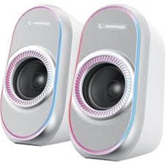 Rampage RMS-X3 2.0 6W Bluetooth Özellikli Beyaz Multimedia RGB Işıklı Gaming USB Speaker Rampage RMS-X3 2.0 6W Bluetooth Özellikli Beyaz Multimedia RGB Işıklı Gaming USB Speaker
